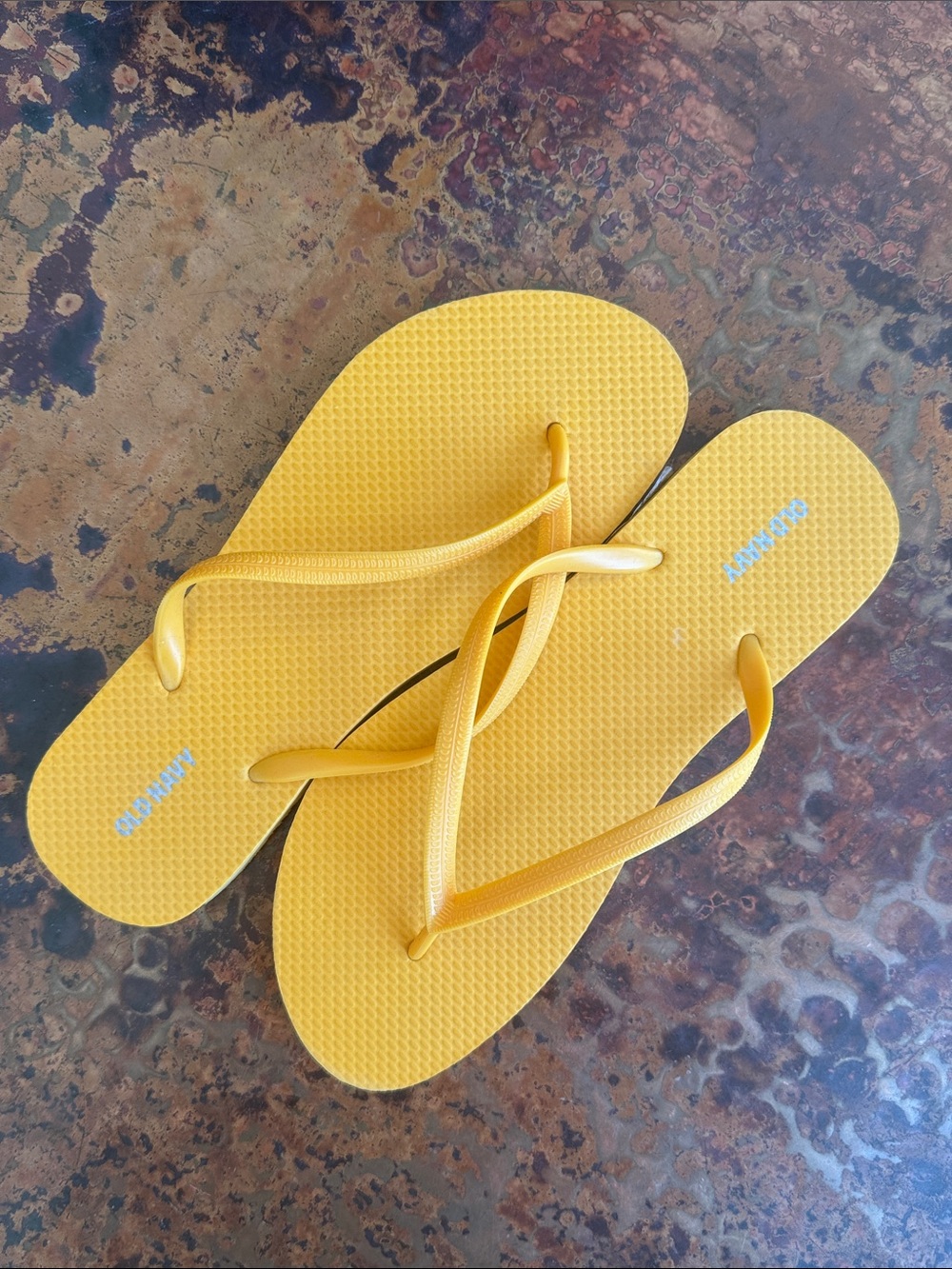 Old Navy Golden Yellow Flip Flops Sandals-Size 9